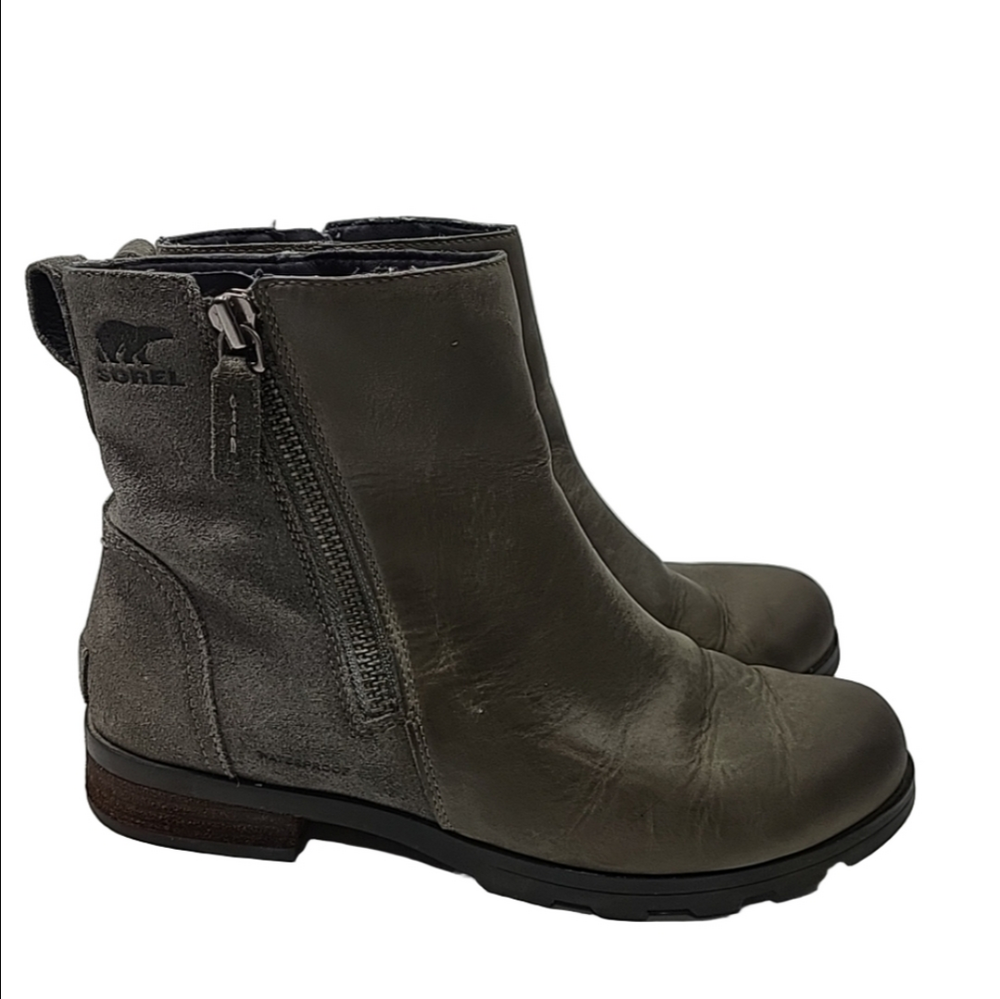 Sorel Women's Emelie Waterproof Boots Size 8 Quarry